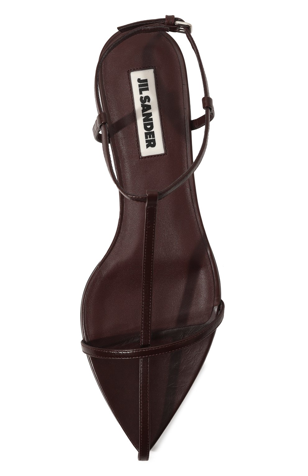 Сандалии JIL SANDER бордового цвета по цене 65450 руб., арт. J15WP0081/P6521, фото 6 Сандалии JIL SANDER, арт. J15WP0081/P6521, фото 6