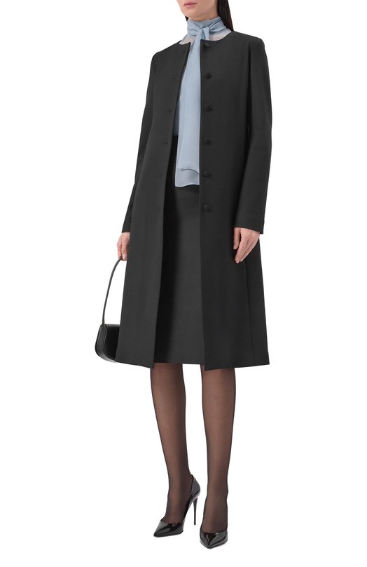 Шерстяное пальто  MVST M26.2PW.J008/F100 JERSEY BISTRETCH Чёрный  M26.2PW.J008/F100 JERSEY BISTRETCH Фото 2