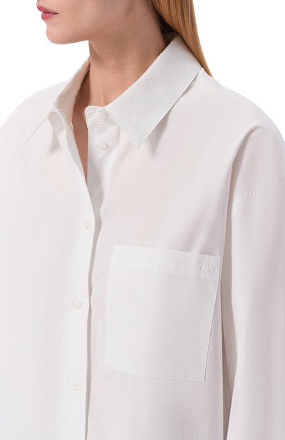 Хлопковая рубашка LOULOU DE SAISON белого цвета по цене 31350 руб., арт. LEE, фото 5 Хлопковая рубашка LOULOU DE SAISON, арт. LEE, фото 5