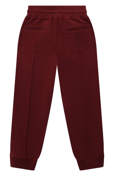 Хлопковые джоггеры BRUNELLO CUCINELLI бордового цвета по цене 38400 руб., арт. BTU14E331A, фото 2 Хлопковые джоггеры BRUNELLO CUCINELLI, арт. BTU14E331A, фото 2