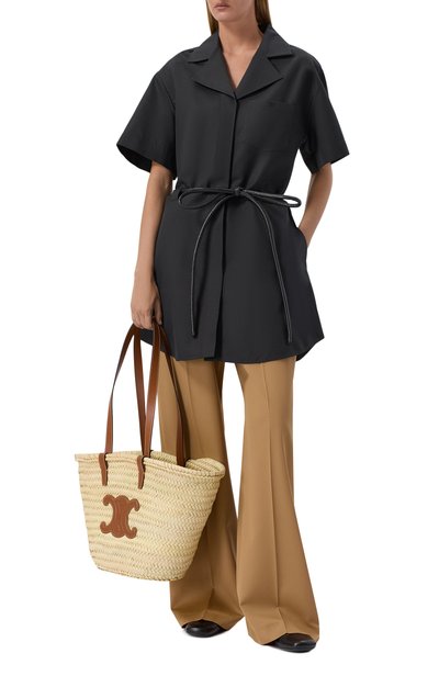 Сумка basket CELINE светло-коричневого цвета по цене 87850 руб., арт. 192622CGG, фото 3 Сумка basket CELINE, арт. 192622CGG, фото 3