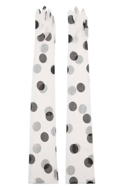 Перчатки DRIES VAN NOTEN черно-белого цвета по цене 29800 руб., арт. 201-10101-780, фото 2 Перчатки DRIES VAN NOTEN, арт. 201-10101-780, фото 2