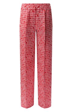 Женские шелковые брюки KITON красного цвета, арт. D48122K0964E02 | Фото 1 (Драгоценные камни: Проставлено; Длина (брюки, джинсы): Удлиненные; Материал сплава: Проставлено; Материал внешний: Шелк; Силуэт Ж (брюки и джинсы): Прямые; Стили: Кэжуэл; Женское Кросс-КТ: Брюки-одежда; Кросс-КТ: костюм)