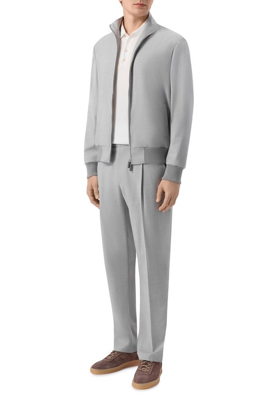 Шерстяной бомбер Capobianco 20M189.FU00. Серый  20M189.FU00. Фото 2