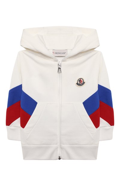 Комплект из толстовки и брюк MONCLER кремового цвета по цене 33650 руб., арт. H1-951-8M000-01-809AC, фото 2 Комплект из толстовки и брюк MONCLER, арт. H1-951-8M000-01-809AC, фото 2