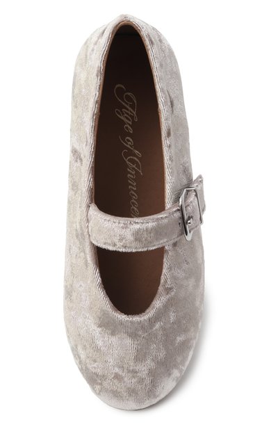 Бархатные балетки sydney AGE OF INNOCENCE светло-серого цвета по цене 15600 руб., арт. 000481/SYDNEY/28, фото 4 Бархатные балетки sydney AGE OF INNOCENCE, арт. 000481/SYDNEY/28, фото 4