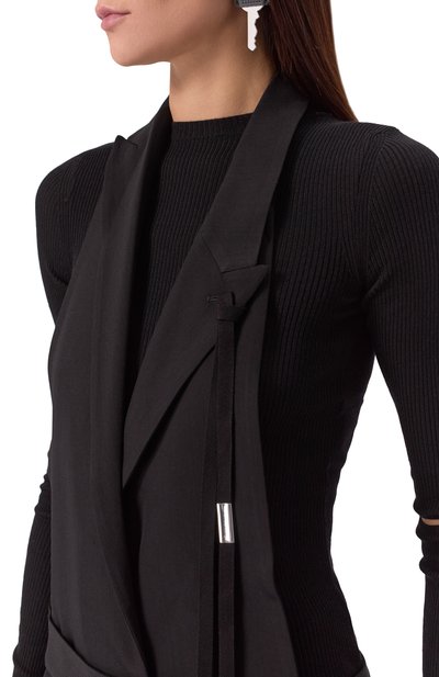 Жилет из вискозы и шерсти ANN DEMEULEMEESTER черного цвета по цене 95050 руб., арт. B0012538/FA556, фото 5 Жилет из вискозы и шерсти ANN DEMEULEMEESTER, арт. B0012538/FA556, фото 5