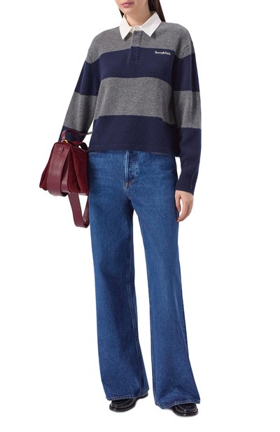 Женский поло из кашемира и шерсти SPORTY AND RICH, арт. WS08062300GY23