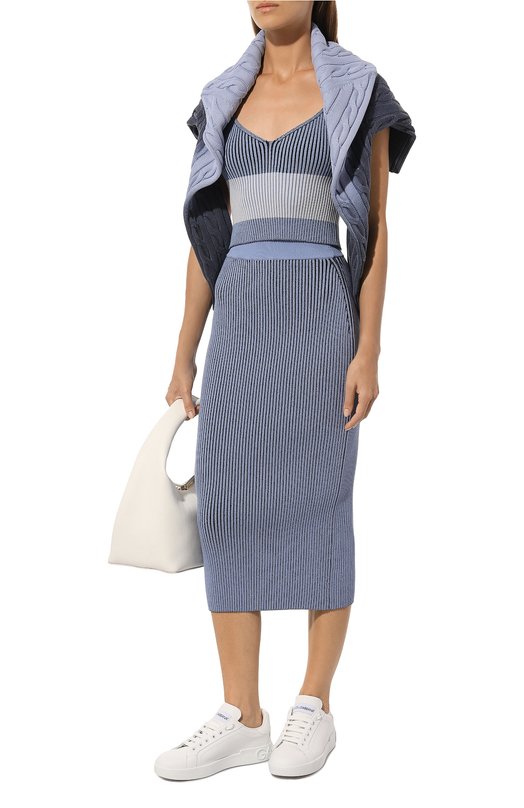 Топ из вискозы BOSS Orange Синий, фото 2