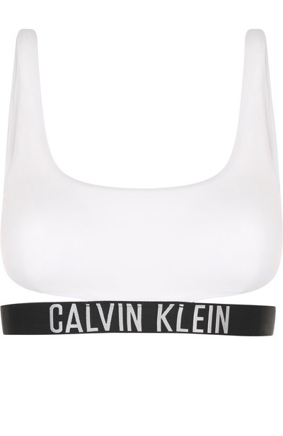 Однотонный бра с круглым вырезом и логотипом бренда CALVIN KLEIN, арт. KW0KW00212, фото 1