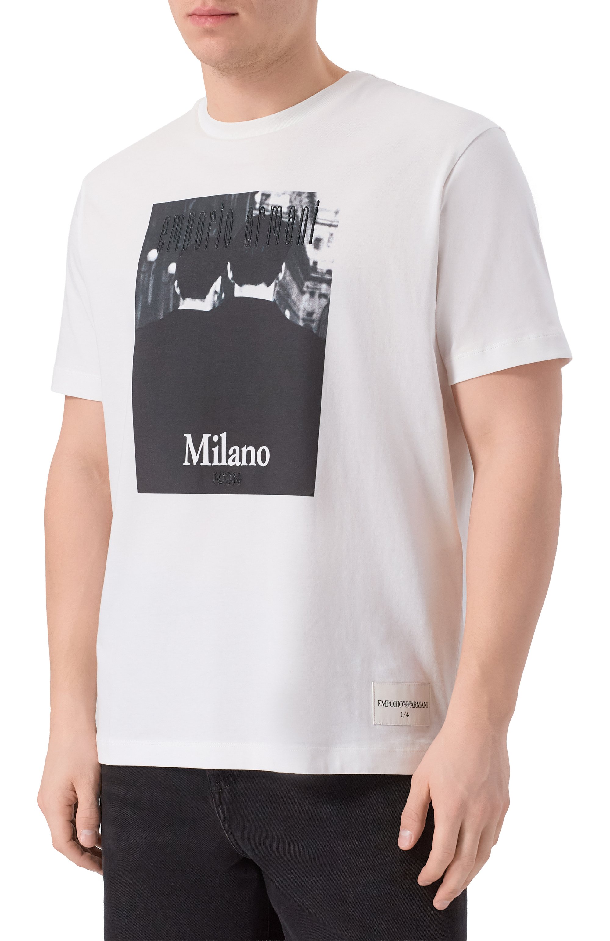 Хлопковая футболка EMPORIO ARMANI, арт. EM004751/AF23082, фото 3