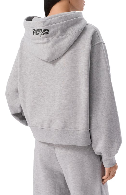 Хлопковое худи Comme des Fuckdown CFABW01373 Серый  CFABW01373 Фото 4