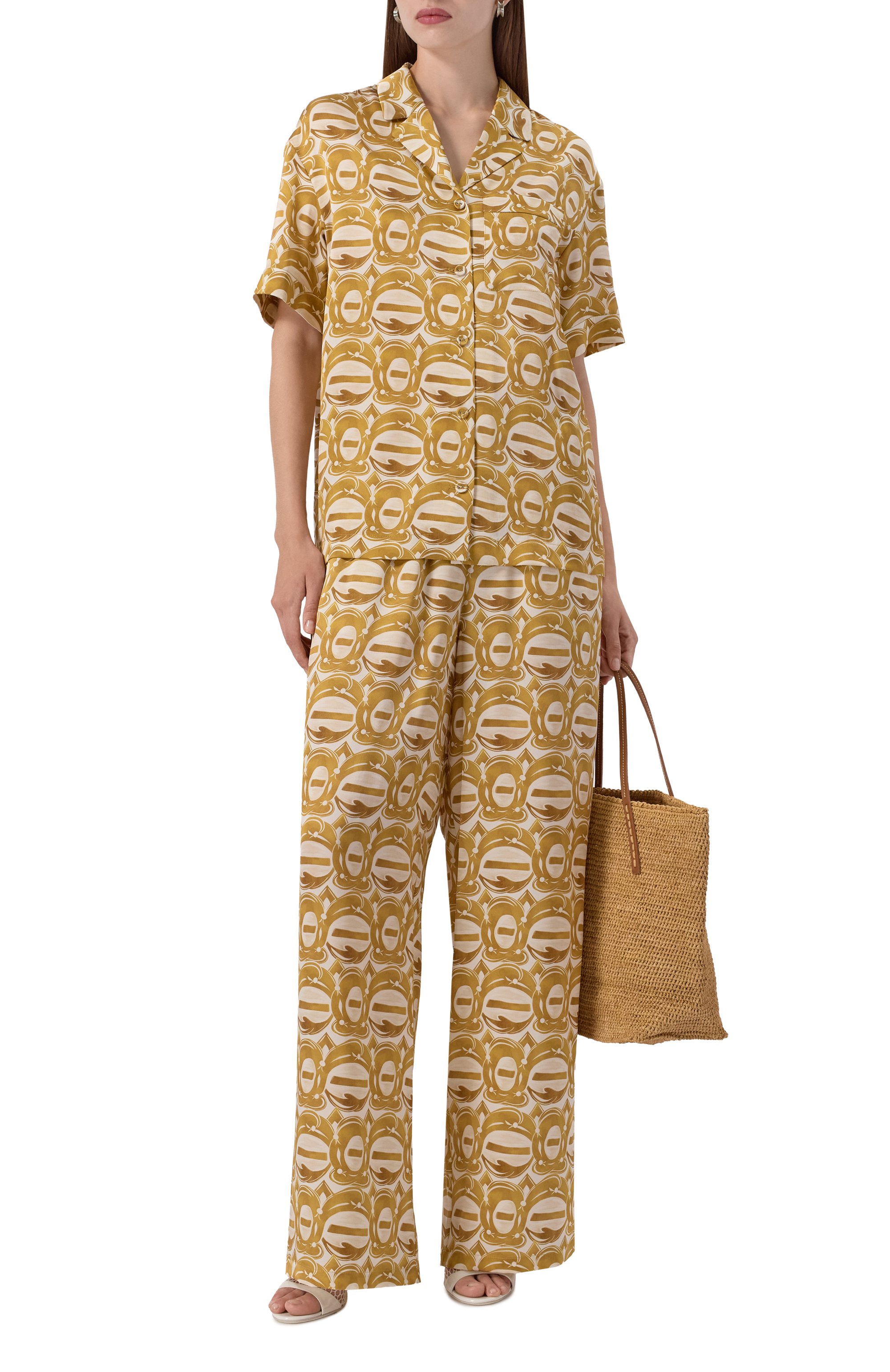 Атласная рубашка ХОХЛОМА Х АЛЕНА АХМАДУЛЛИНА, арт. WTB2112, фото 2