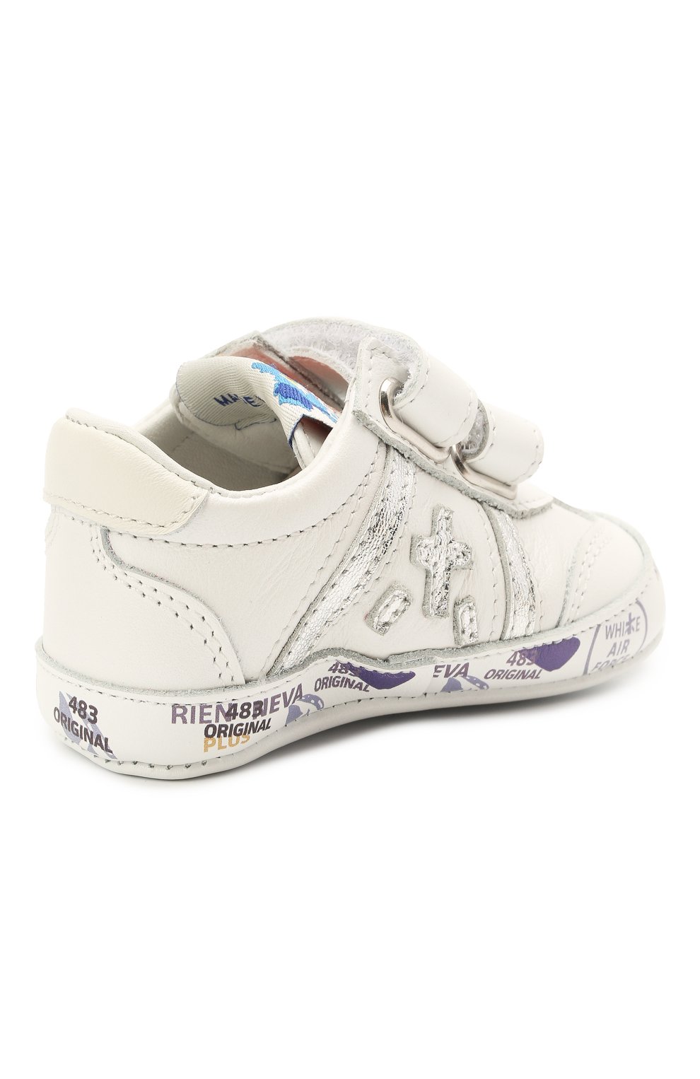 Кожаные пинетки PREMIATA WILL BE белого цвета по цене 8660 руб., арт. 12-00CU0002-V, фото 3 Кожаные пинетки PREMIATA WILL BE, арт. 12-00CU0002-V, фото 3