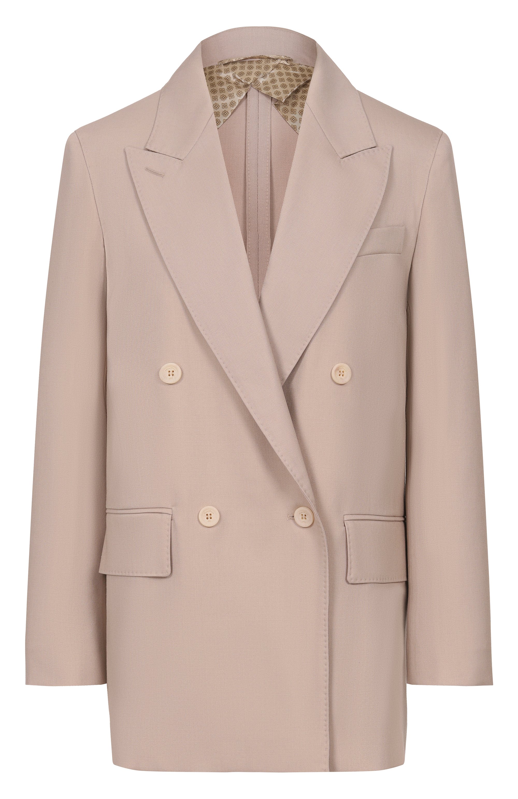 Жакет из шерсти и шелка MAX MARA бежевого цвета по цене 126000 руб., арт. MXMMITIC0, фото 1 Жакет из шерсти и шелка MAX MARA, арт. MXMMITIC0, фото 1