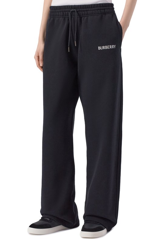 Хлопковые брюки Burberry 8118981 Чёрный  8118981 Фото 3