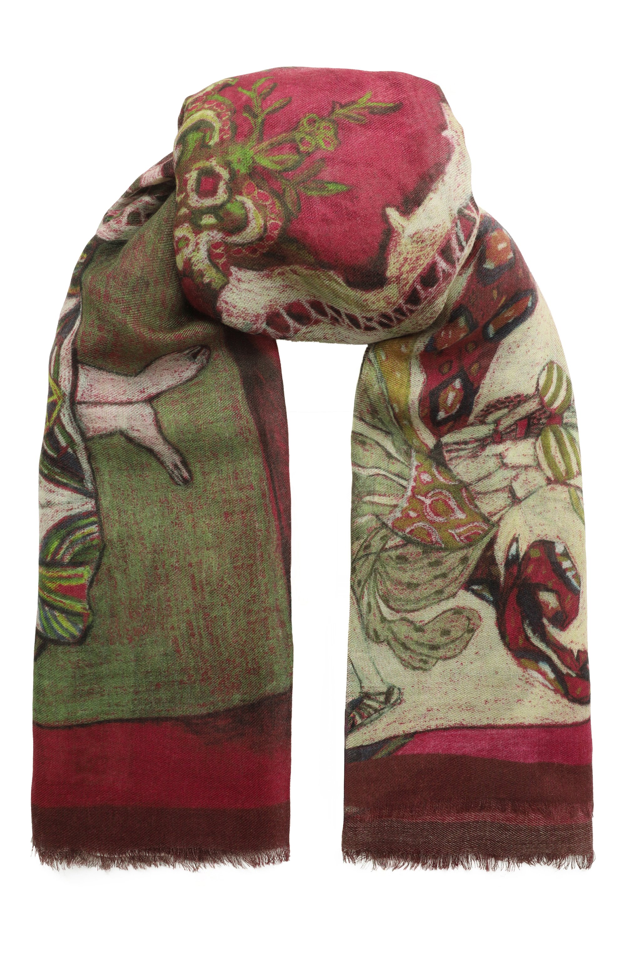 Шаль русские сезоны из кашемира и шерсти GOURJI, арт. 91152555/51117, фото 1