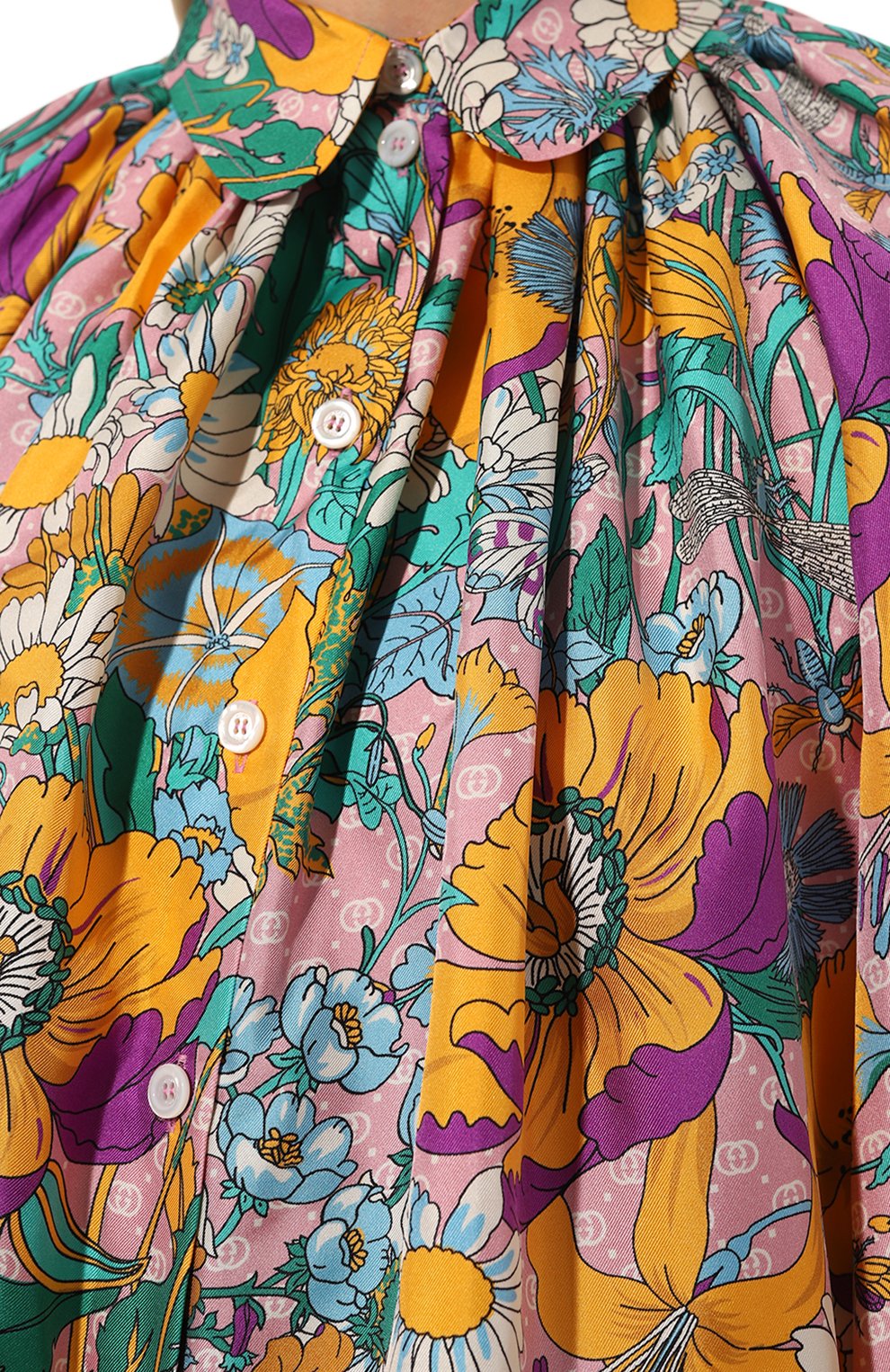 Шелковая блузка the north face x gucci GUCCI, арт. 671141 ZAHQ6, фото 5