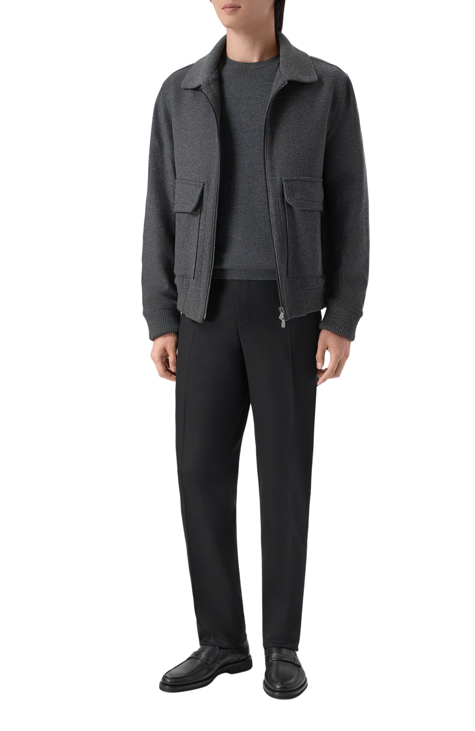 Кожаные лоферы ARTIOLI черного цвета по цене 171000 руб., арт. 955/BIS/CERV0 CASHMERE, фото 2 Кожаные лоферы ARTIOLI, арт. 955/BIS/CERV0 CASHMERE, фото 2