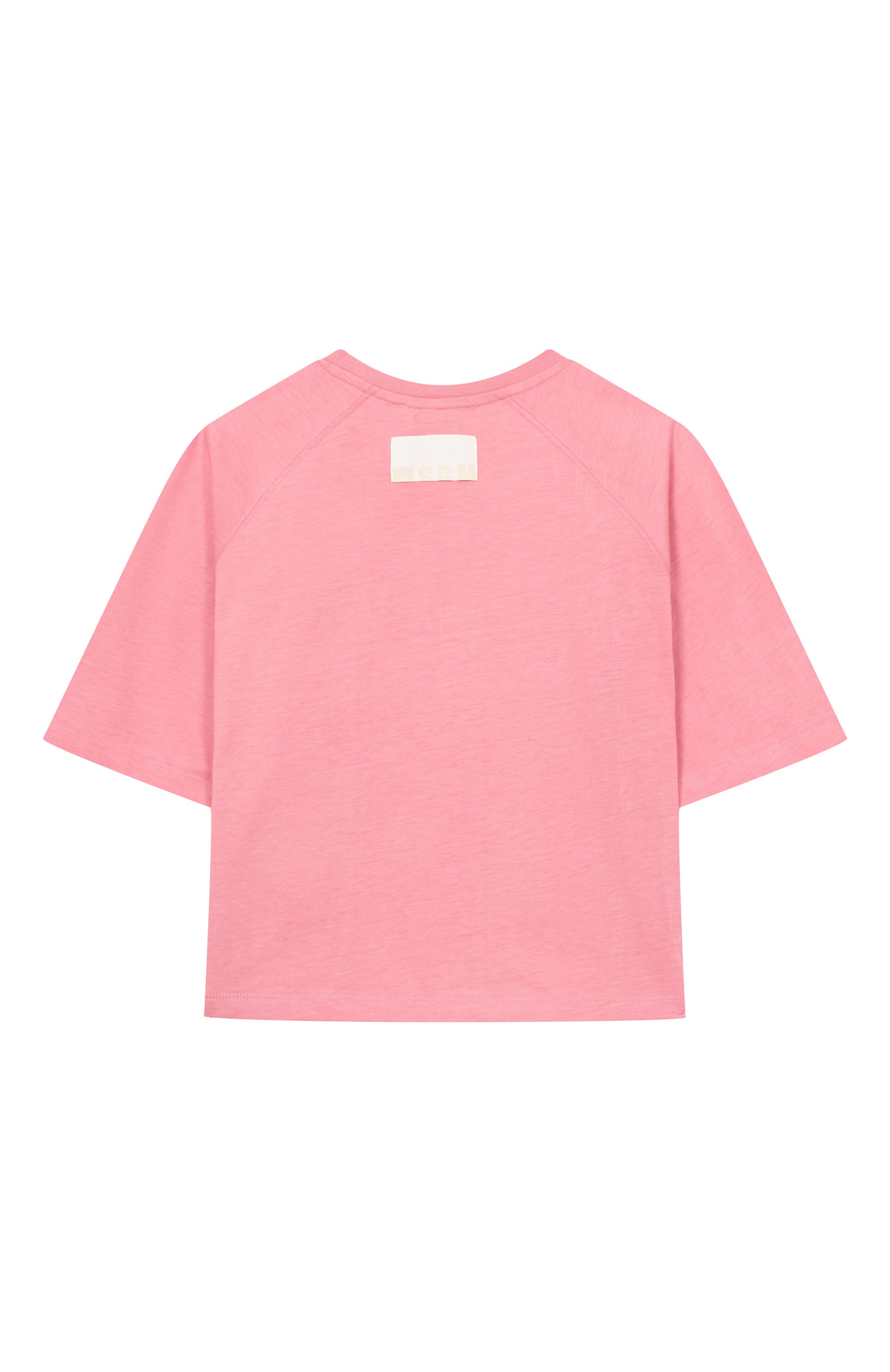 Хлопковая футболка MSGM KIDS розового цвета по цене 8435 руб., арт. S6MSJGTH157, фото 2 Хлопковая футболка MSGM KIDS, арт. S6MSJGTH157, фото 2