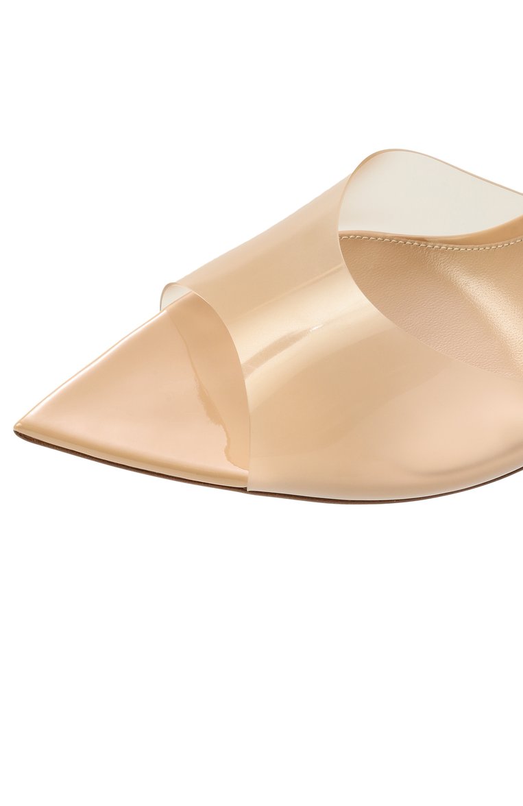 Женские мюли elle 55 GIANVITO ROSSI бежевого цвета, арт. G15120.55RIC.GSVNUNU | Фото 7 (Каблук высота: Средний; Автоматизация состава: Проставлено; Каблук тип: Шпилька; Подошва: Плоская; Автоматизация ТО: Проставлено; Материал внешний: Пласт�ик)