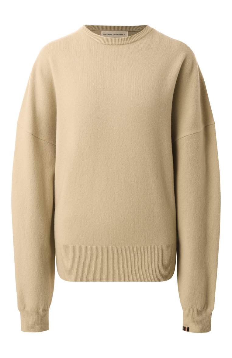 Женский кашемировый свитер EXTREME CASHMERE кремового цвета, арт. 355-182-01-TU-01 | Фото 1 (Материал внешний: Шерсть, Кашемир; Рукава: Длинные; Длина (для топов): Стандартные; Женское Кросс-КТ: Свитер-одежда; Стили: Кэжуэл; Автоматизация состава: Проставлено; Автоматизация ТО: Проставлено)