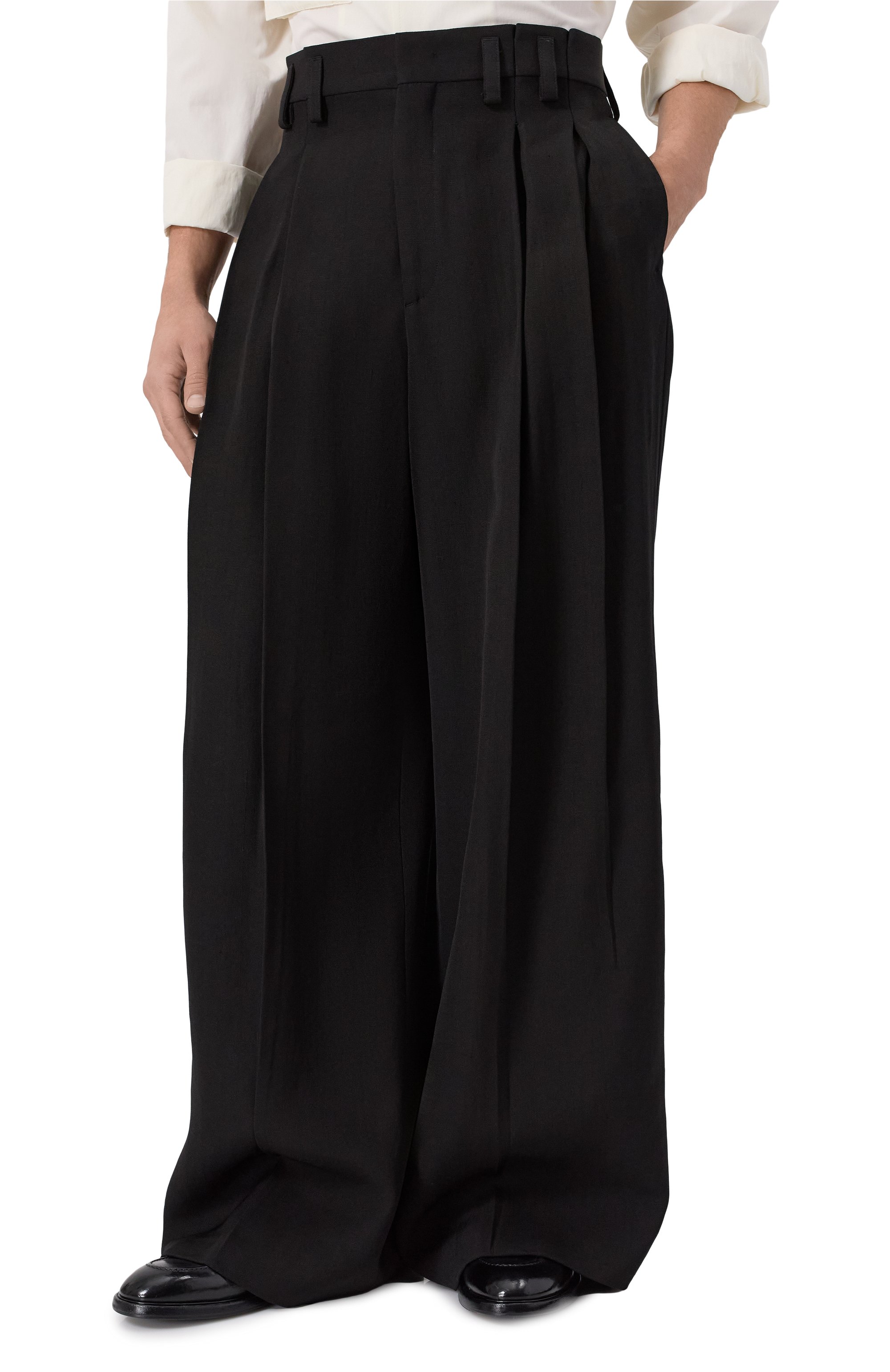 Брюки из вискозы и шелка JIL SANDER черного цвета по цене 259000 руб., арт. J21KA0265/J65005, фото 3 Брюки из вискозы и шелка JIL SANDER, арт. J21KA0265/J65005, фото 3