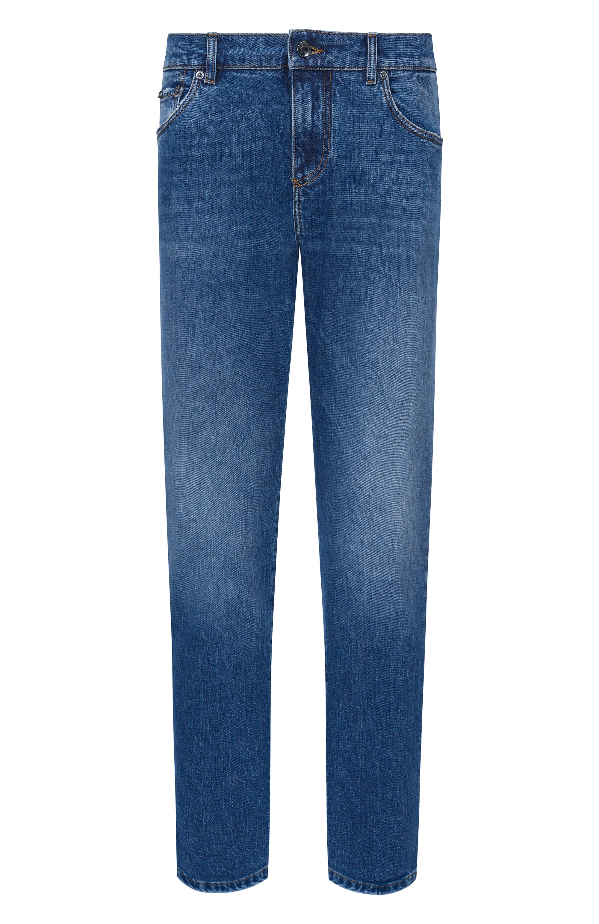 Джинсы slim DOLCE & GABBANA темно-синего цвета по цене 89950 руб., арт. GY07CD/G80Z3, фото 1 Джинсы slim DOLCE & GABBANA, арт. GY07CD/G80Z3, фото 1