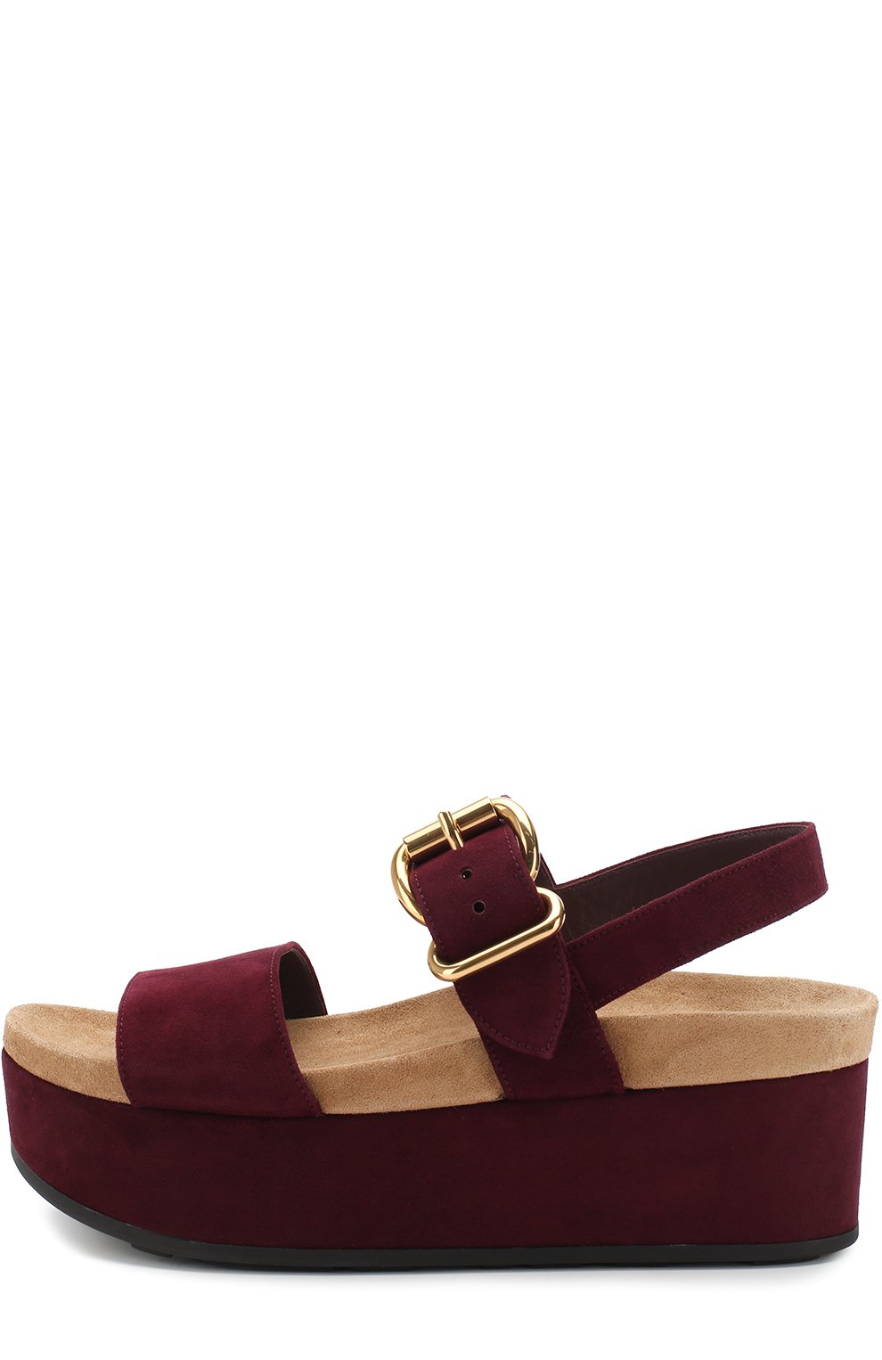 Замшевые босоножки на платформе PRADA, арт. 1XZ658-XVD-F0403-40, фото 3