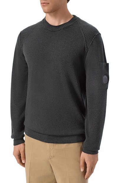 Шерстяной джемпер C.P. COMPANY темно-серого цвета по цене 49400 руб., арт. 21CMKN122A/110799S, фото 3 Шерстяной джемпер C.P. COMPANY, арт. 21CMKN122A/110799S, фото 3