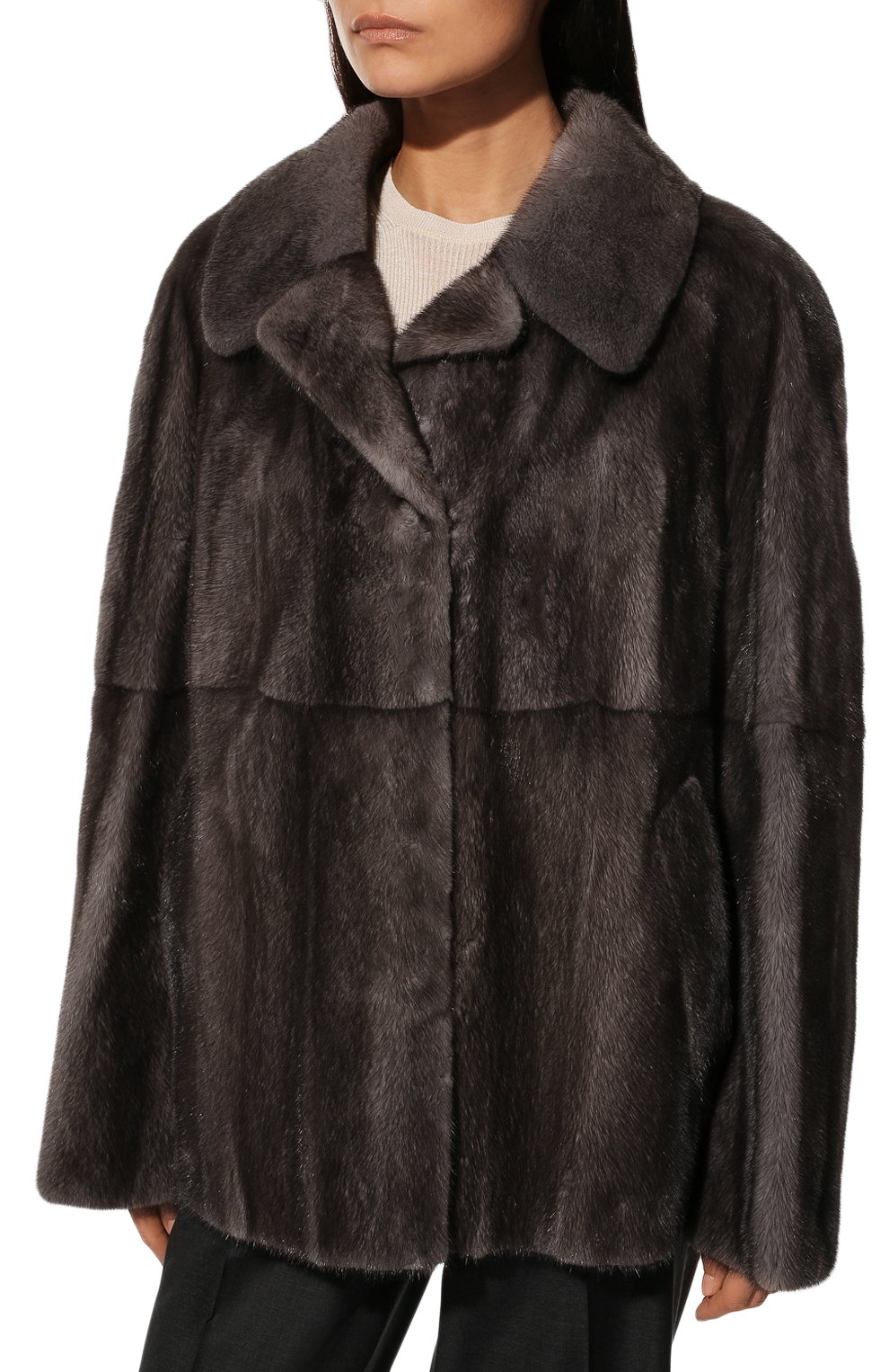 Шуба из меха норки PRADA, арт. 165529-L89-F0031, фото 3