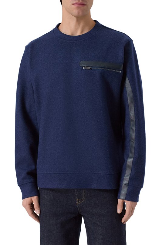 Свитшот из шерсти и кашемира MVST M25.1PM.H001/15951 Синий  M25.1PM.H001/15951 Фото 3