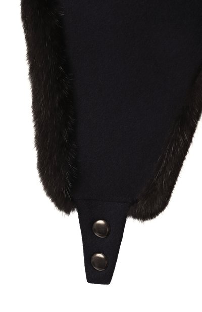 Кашемировая шапка-ушанка с мехом норки VICTORIA KUSENKOVA, арт. 099102885153, фото 4