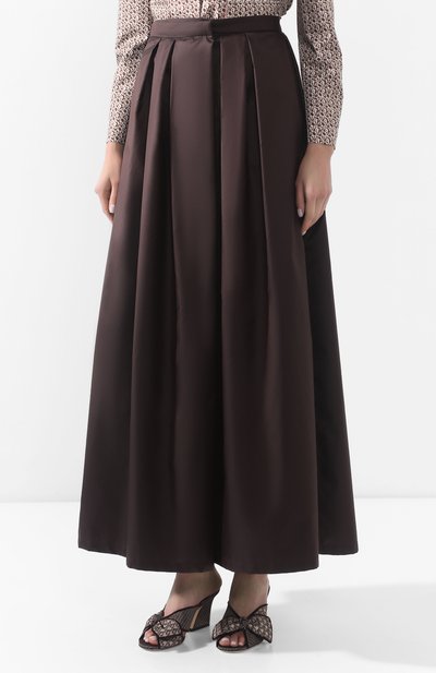 Шелковая юбка GIORGIO ARMANI темно-коричневого цвета по цене 199500 руб., арт. 0SHNN03B/T01QC, фото 3 Шелковая юбка GIORGIO ARMANI, арт. 0SHNN03B/T01QC, фото 3