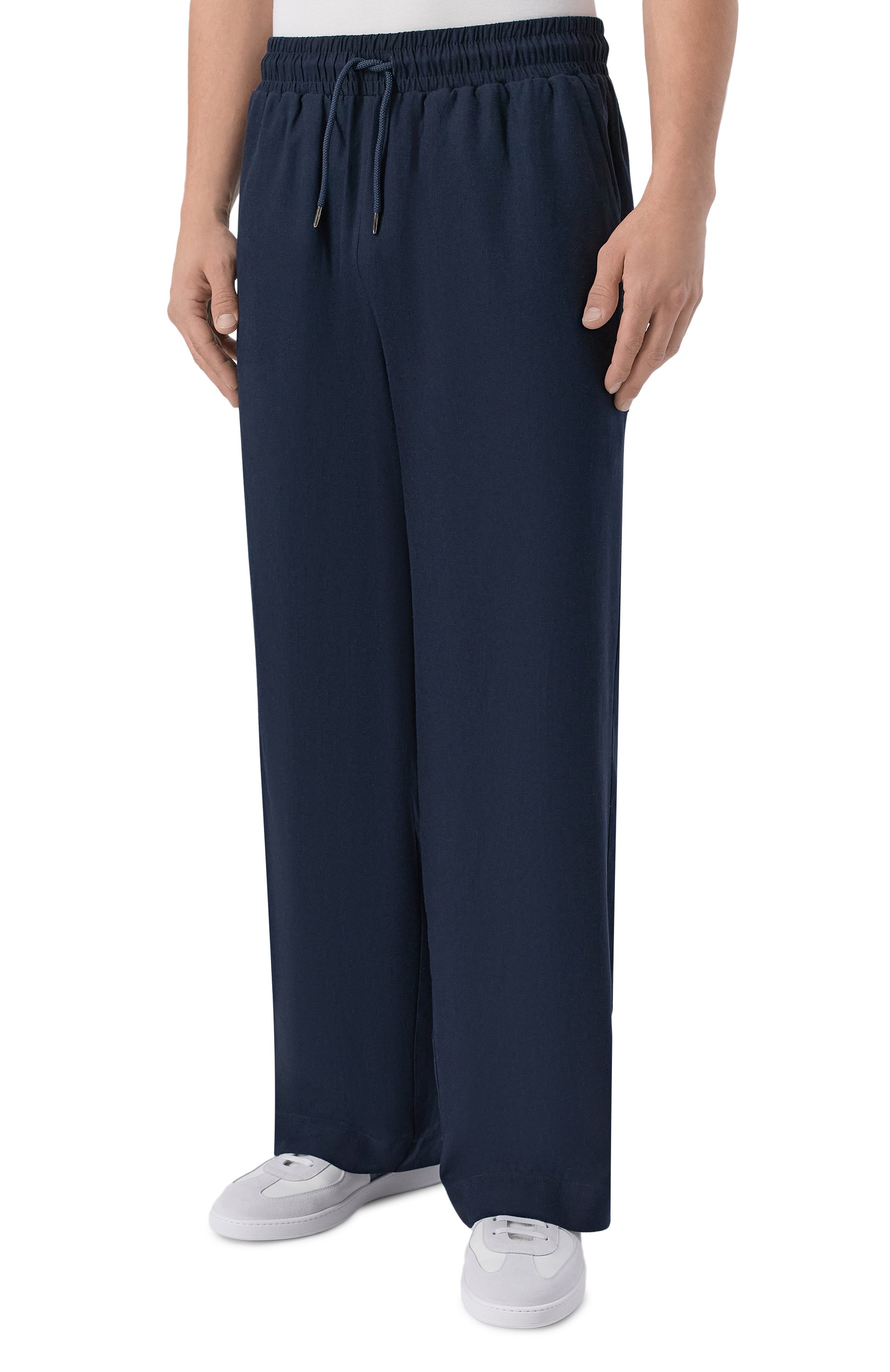 Брюки изо льна и вискозы EMPORIO ARMANI, арт. EM000586/AF20590, фото 3