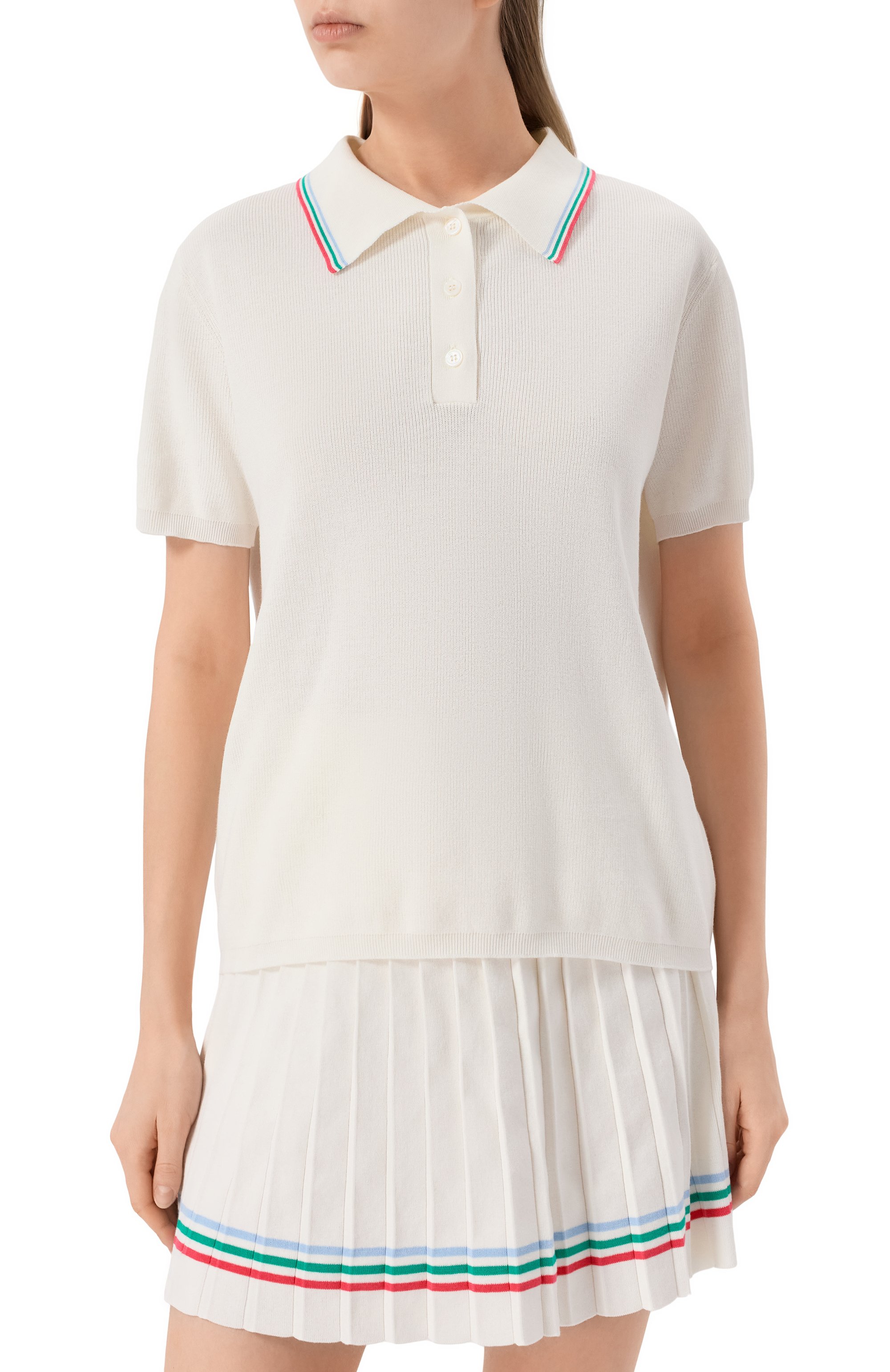 Хлопковое поло ADDICTED белого цвета по цене 22200 руб., арт. TC2502.686-696, фото 3 Хлопковое поло ADDICTED, арт. TC2502.686-696, фото 3