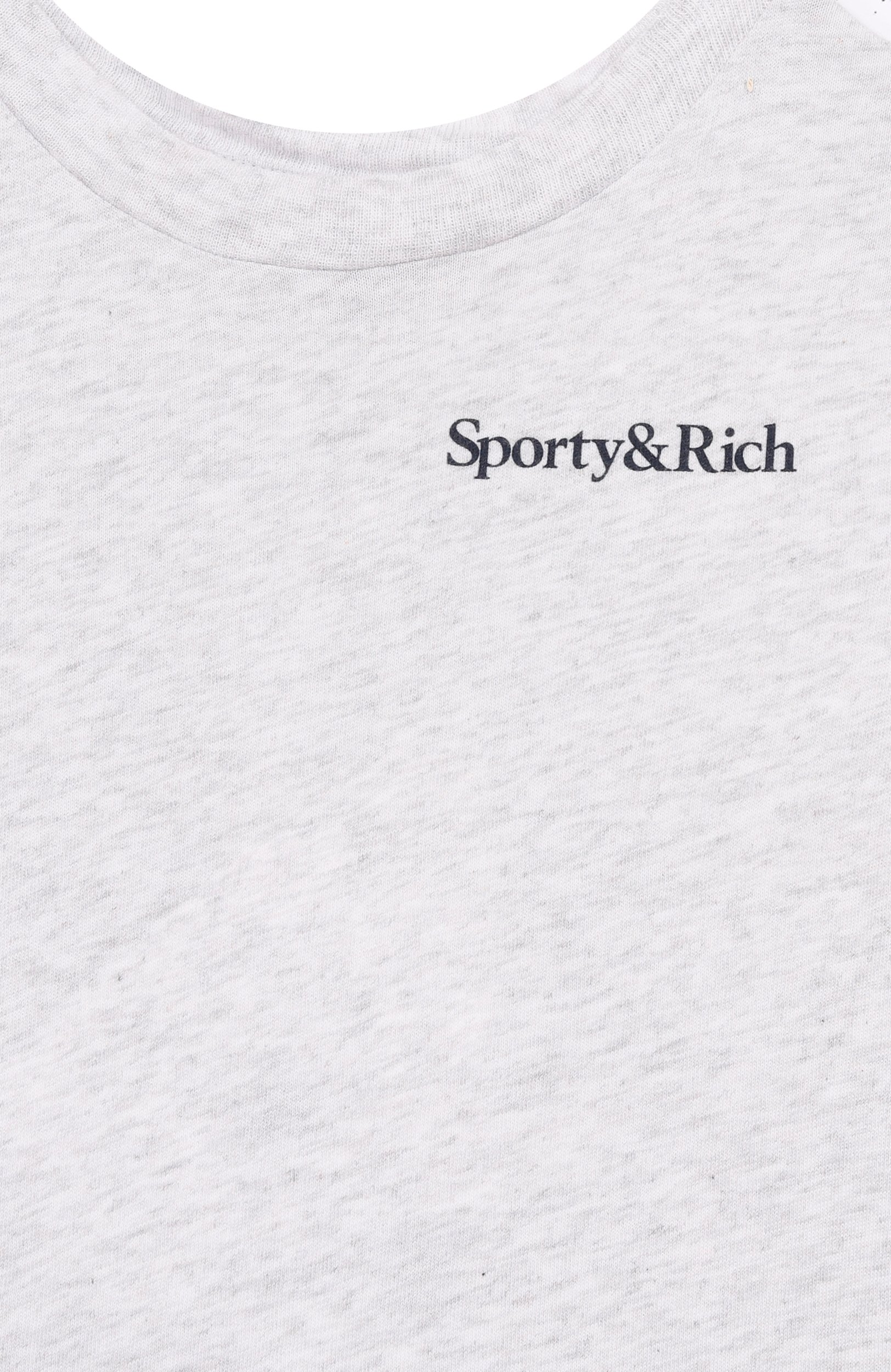 Хлопковая футболка SPORTY AND RICH, арт. T004876300GY03_001, фото 3