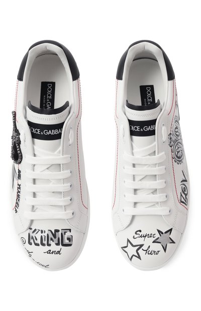 Кожаные кеды portofino DOLCE & GABBANA, арт. CS1760/A9AG1, фото 5