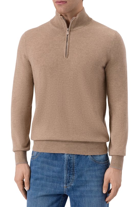 Кашемировый джемпер Brunello Cucinelli M2200124 Бежевый  M2200124 Фото 3