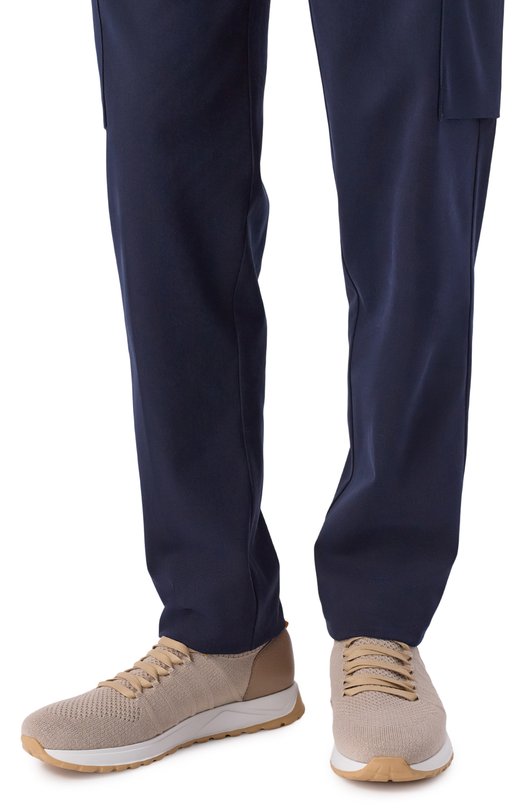 Текстильные кроссовки Doucal's DU3222SYDNPZ830D Бежевый  DU3222SYDNPZ830D Фото 3