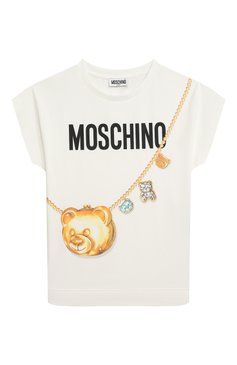 Детский комплект из футболки и легинсов MOSCHINO черно-белого цвета, арт. HAG00F/LBBD4/4-8 | Фото 2 (Тематический товар: Teddy Bear; Материал сплава: Проставлено; Кросс-КТ: костюм; Драгоценные камни: Проставлено; Ростовка одежда: 5 лет | 110 см, 8 лет | 128 см, 4 года | 104 см, 6 лет | 116 см)