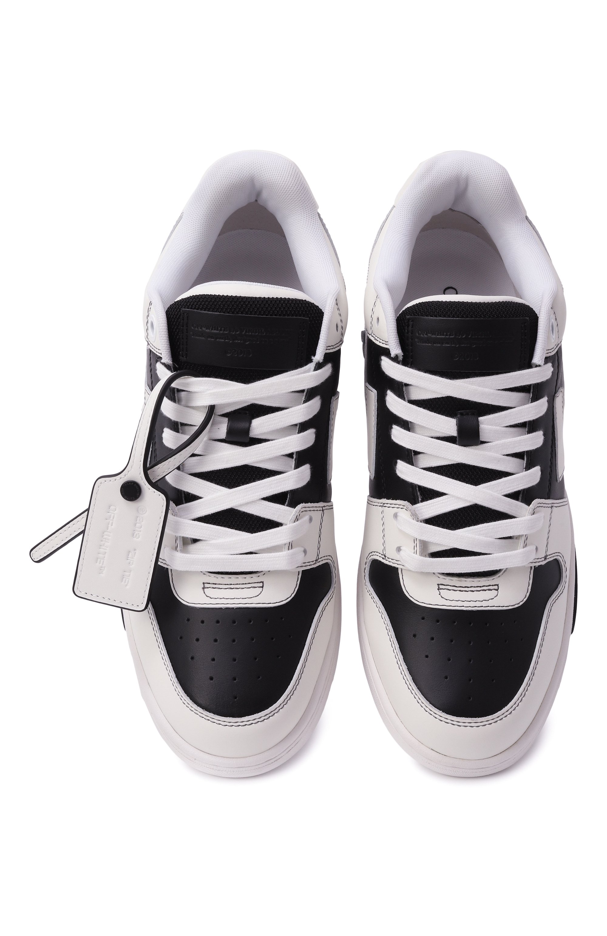 Кожаные кеды out of office OFF-WHITE, арт. 0MIA189C99LEA015, фото 6