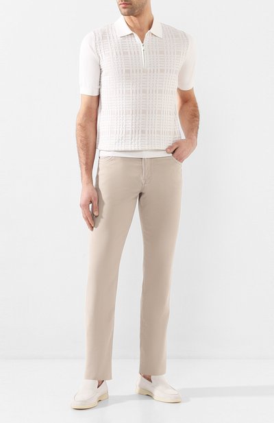 Поло с отделкой из кожи аллигатора ZILLI, арт. MBT-PZ092-CR0C1/MC03/AMIS, фото 2