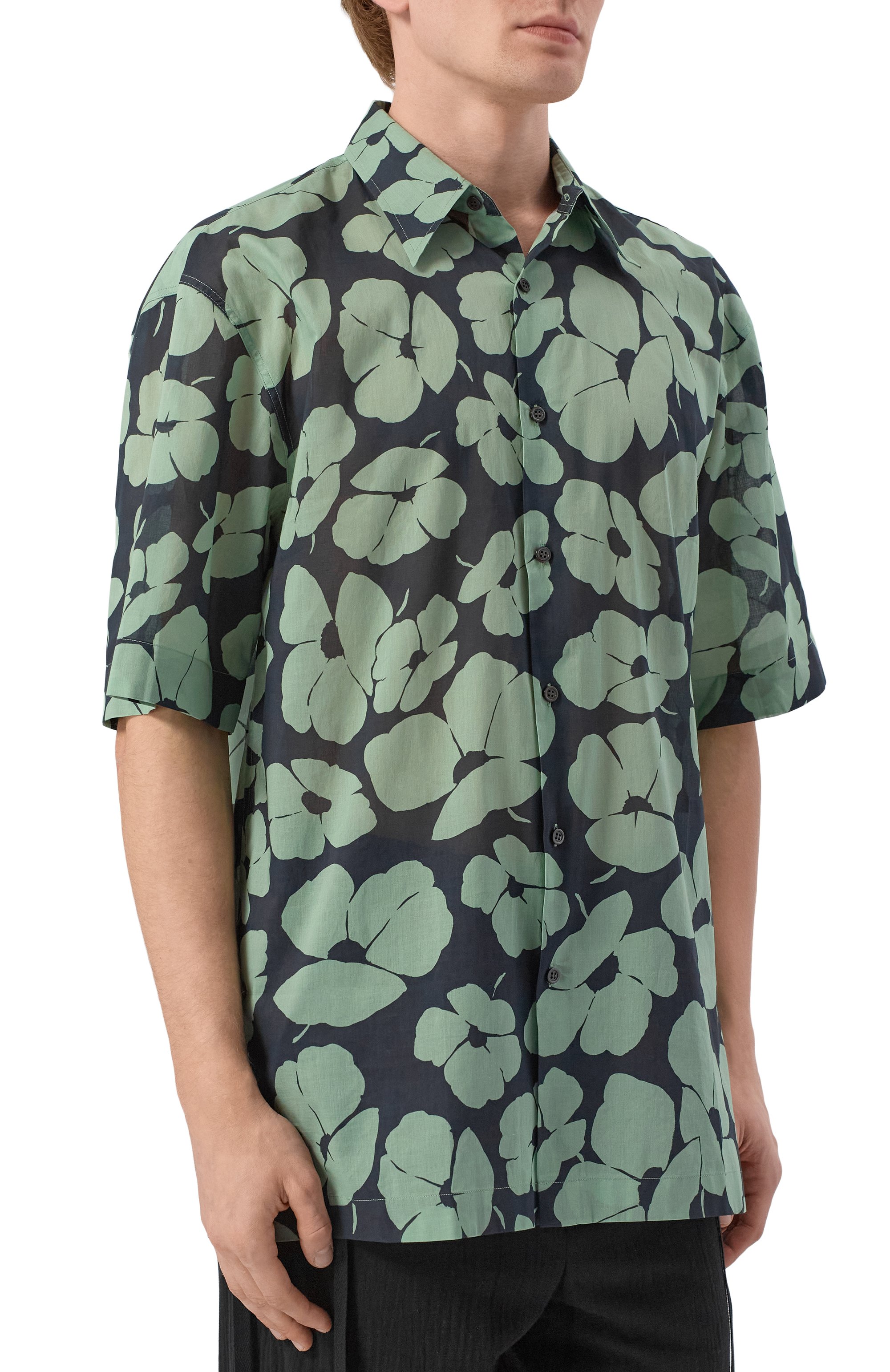 Хлопковая рубашка DRIES VAN NOTEN, а рт. 020700/3069, фото 3