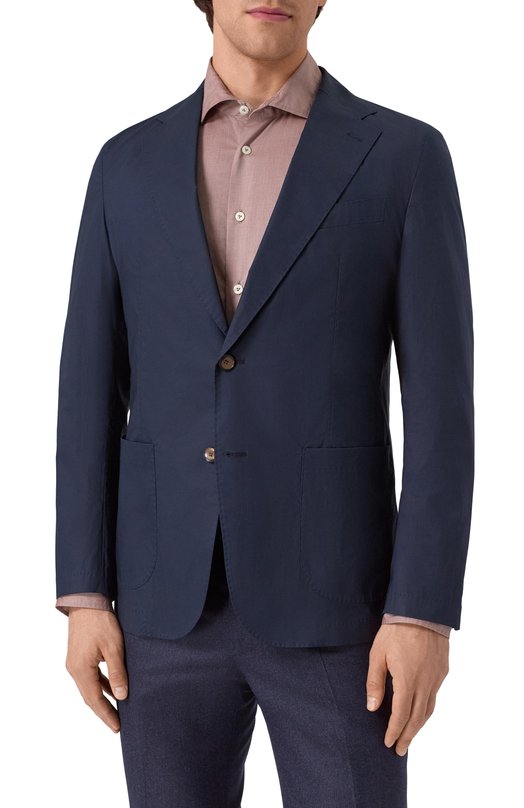 Хлопковый пиджак Windsor 13 BU0N0 10019306/30046305/58 Синий  13 BU0N0 10019306/30046305/58 Фото 4