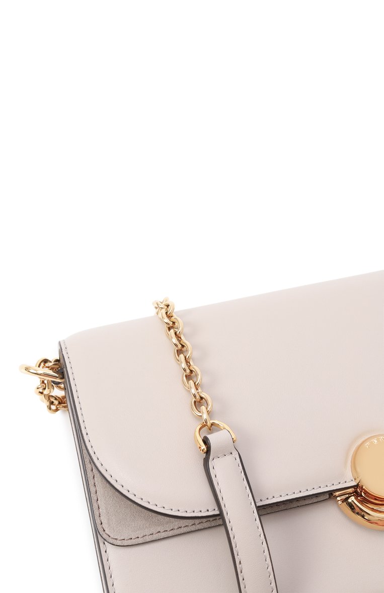 Женская сумка furla sfera small FURLA светло-серого цвета, арт. WB01515/BX0428 | Фото 3 (Ремень/цепочка: На ремешке; Размер: small; Материал: Натуральная кожа; Автоматизация ТО: Проставлено; Автоматизация состава: Проставлено)