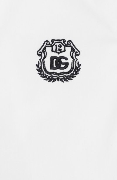 Хлопковая рубашка DOLCE & GABBANA белого цвета по цене 35700 руб., арт. L43S23/G7P6F, фото 3 Хлопковая рубашка DOLCE & GABBANA, арт. L43S23/G7P6F, фото 3