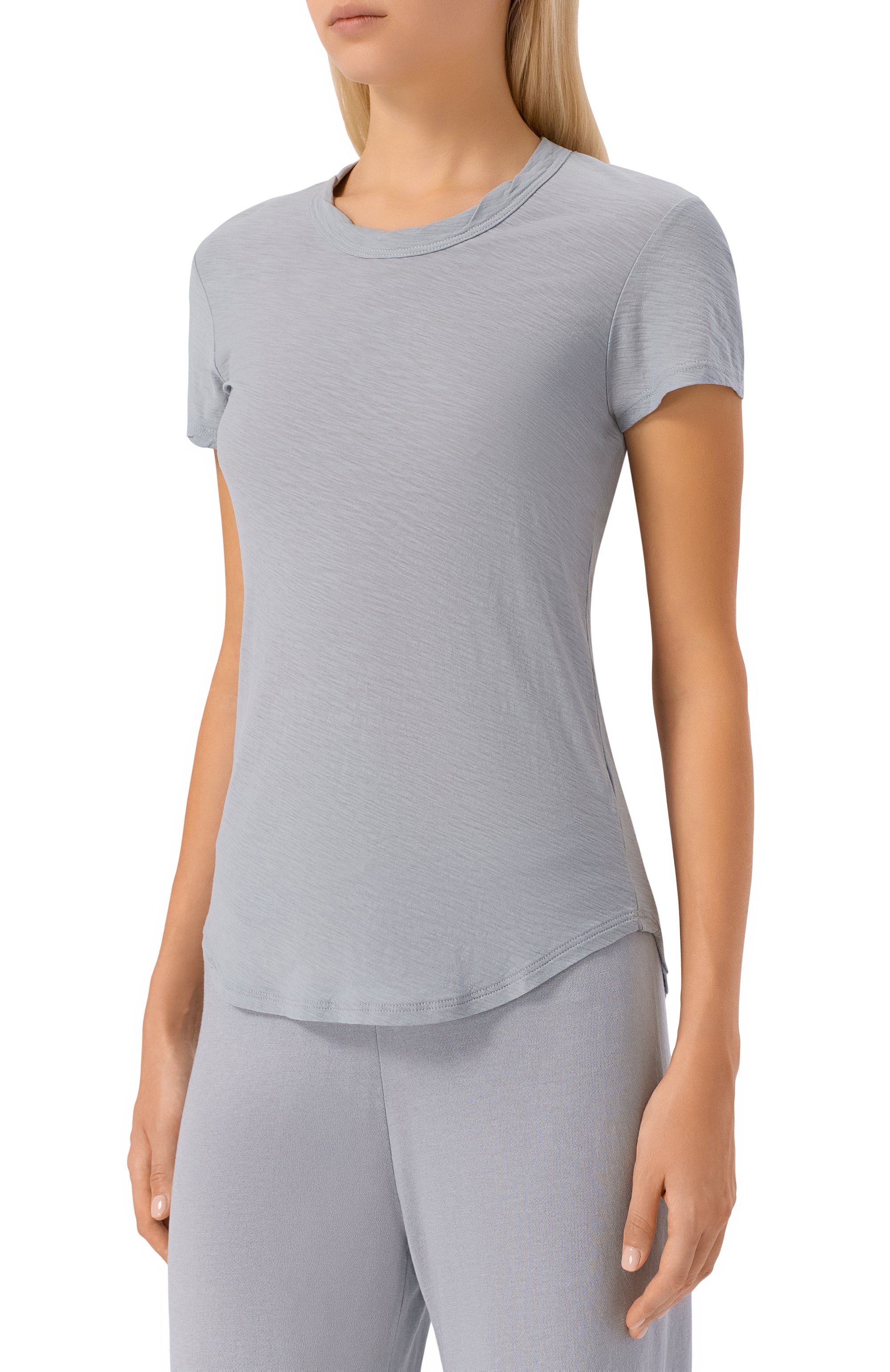 Хлопковая футболка JAMES PERSE голубого цвета по цене 19200 руб., арт. WUA3037, фото 3 Хлопковая футболка JAMES PERSE, арт. WUA3037, фото 3