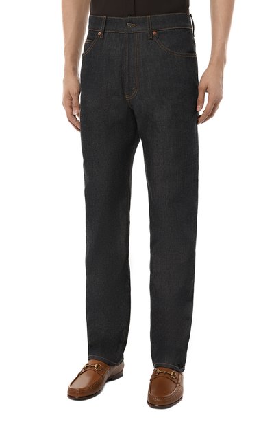 Джинсы GUCCI темно-синего цвета по цене 109000 руб., арт. 700949/XDB1Z, фото 3 Джинсы GUCCI, арт. 700949/XDB1Z, фото 3