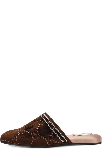 Текстильные домашние туфли с принтом GUCCI, арт. 512423/9JT70, фото 3